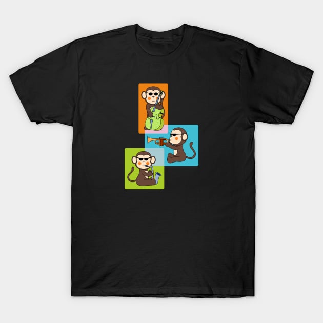 Jazz Monkeys T-Shirt by MonkeyMade